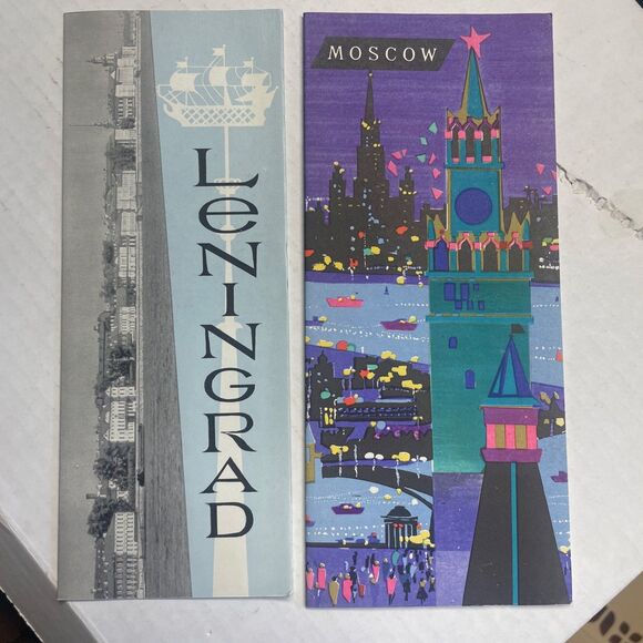 Vtg Soviet Union Socialist Republic Travel Brochure Moscow Leningrad 1970’s Eng - Picture 1 of 8